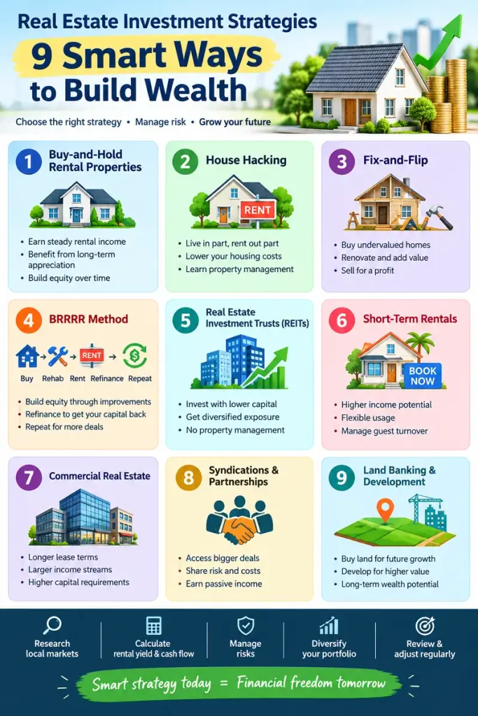 9 Smart Ways to Build Wealth with Real Estate Investment Strategies